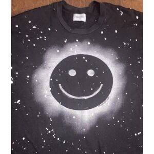 Lauren Moshi Sweatshirt Splatter Paint Smiley Face Size XL